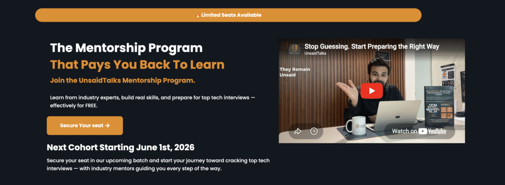 UnsaidTalks Mentorship Program - Starter — UnsaidTalks